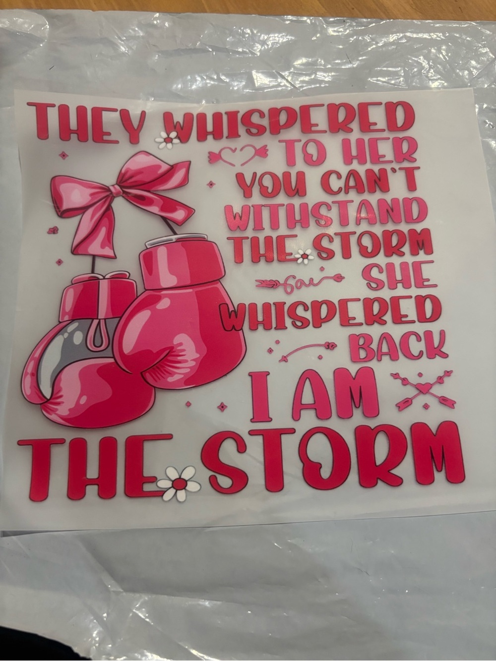 Breast cancer awareness DTF print